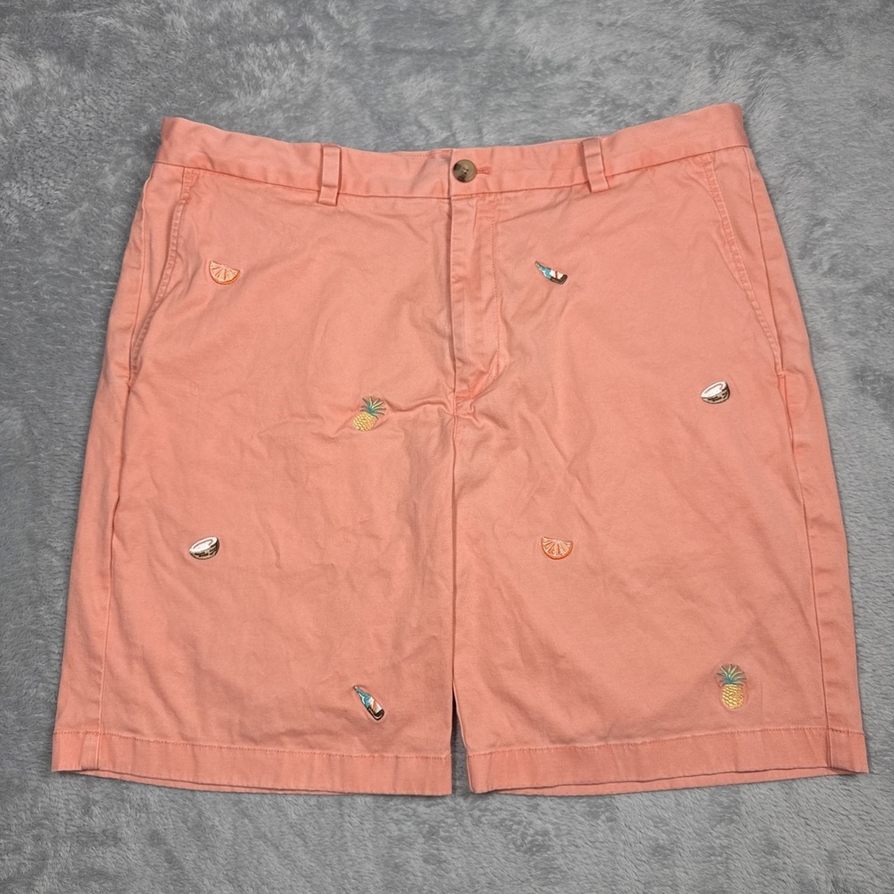 Vineyard Vines Breaker Shorts‎ Men 36 Peach Coral Tropical Pineapple Painkiller